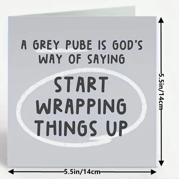 Birthday Card, Adult, Funny - 5.5" x 5.5" - Picture 2 of 5